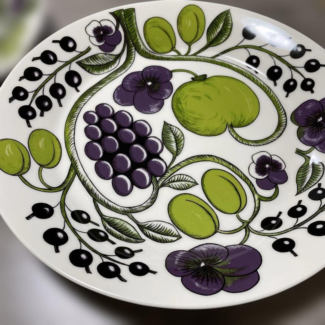 ARABIA paratiisi 果物と花のデザイン 大皿 2枚セット