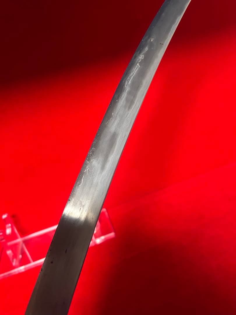 01570 包丁　マグロ包丁　先丸型　刃文有り　玉鋼　鬼反り　未使用品