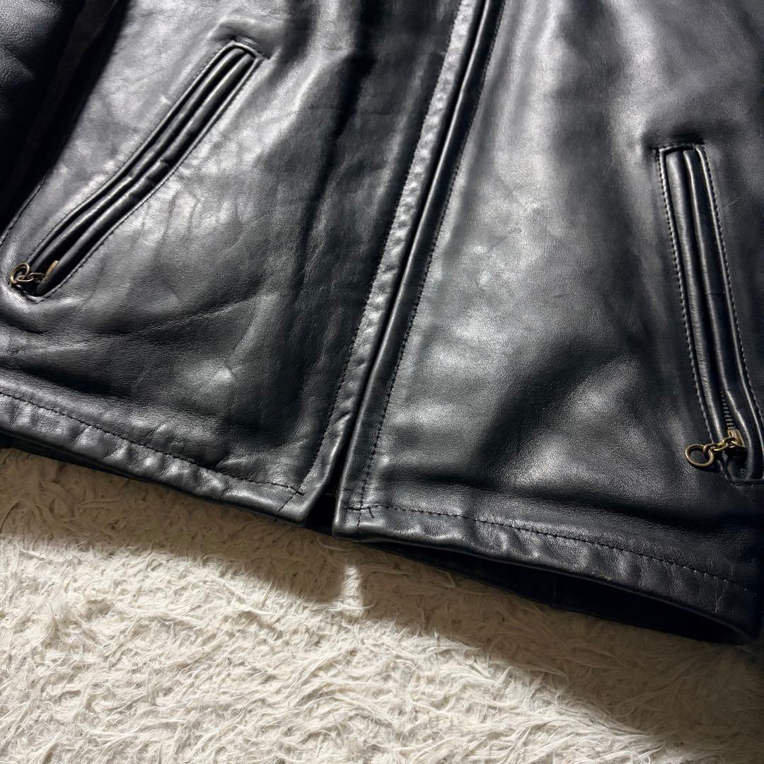 美品/希少✨schott トラッカージャケット　ライダース　ブラック　本革　34