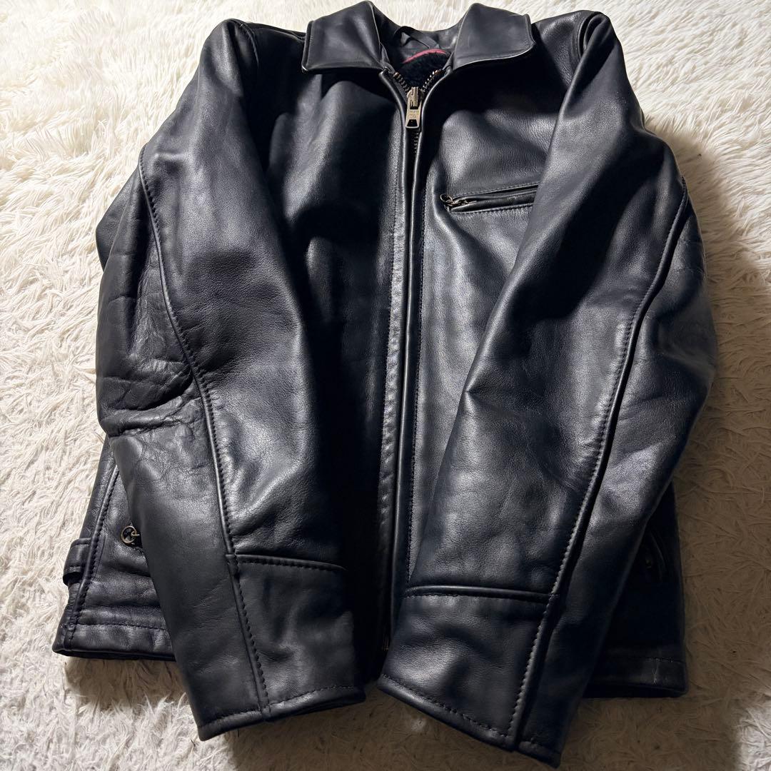 美品/希少✨schott トラッカージャケット　ライダース　ブラック　本革　34