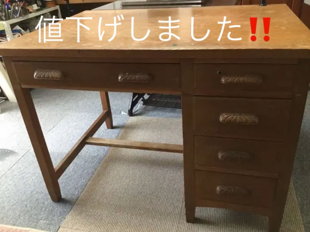 昭和初期 木製 片袖机