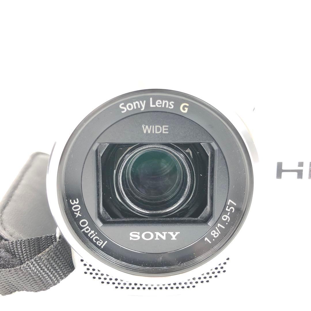【極美品】SONY Handycam HDR-CX675 ホワイト ビデオカメラ
