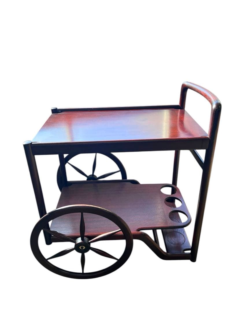 木製ワゴン　北欧レトロ　キッチンカート　トローリーワゴン　※直接引き取り可