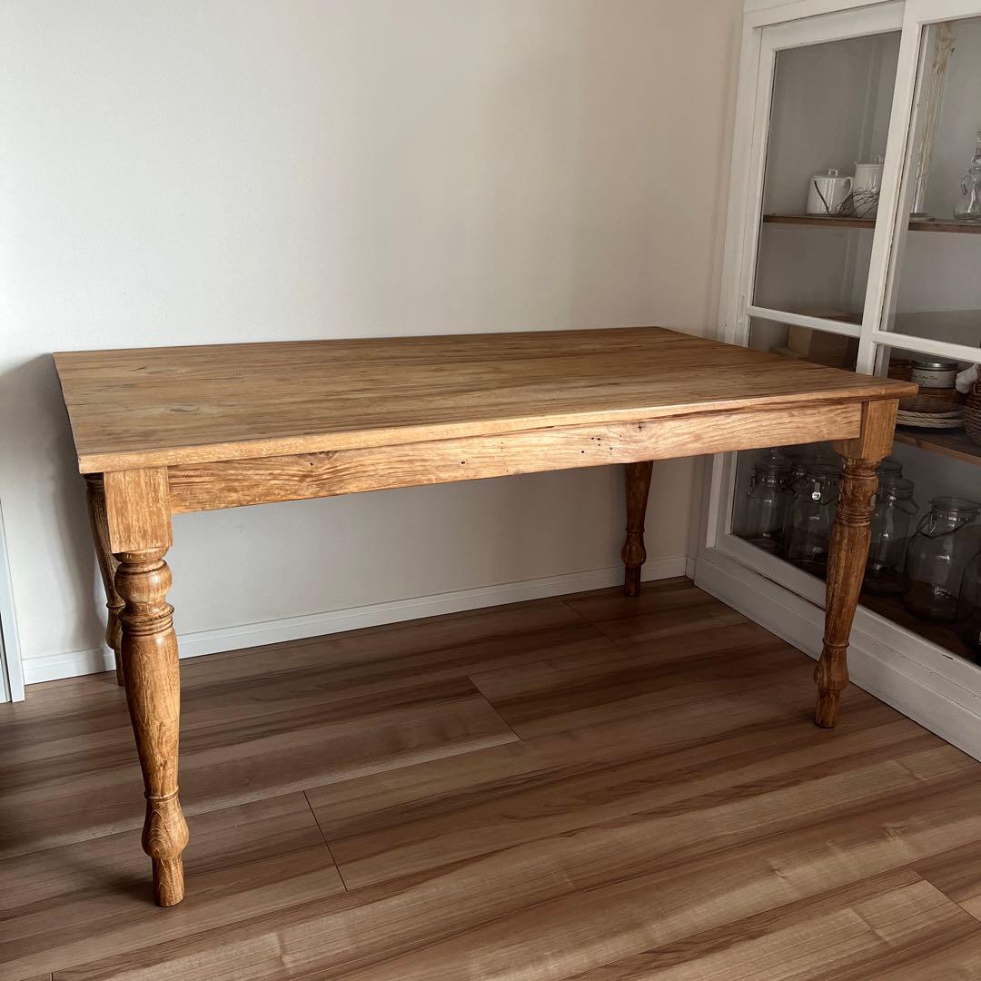 オールドチークダイニングテーブル150cm　（総無垢）