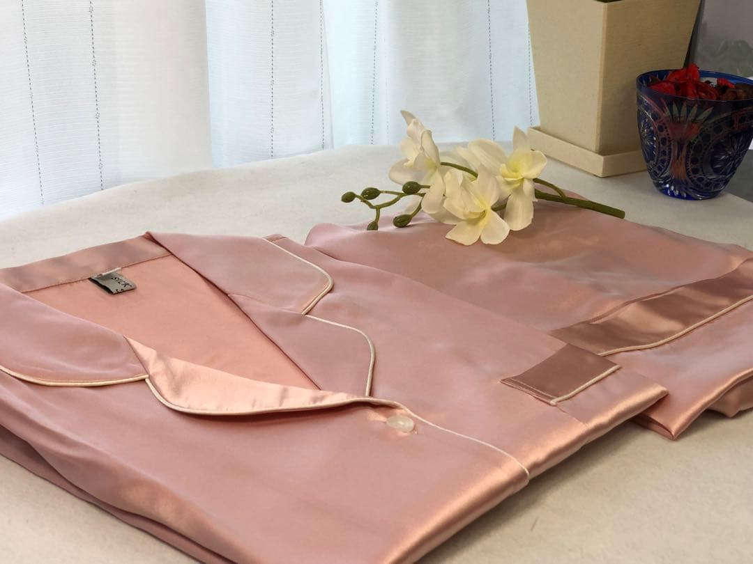 シルク100 ％パジャマ上下セット192#