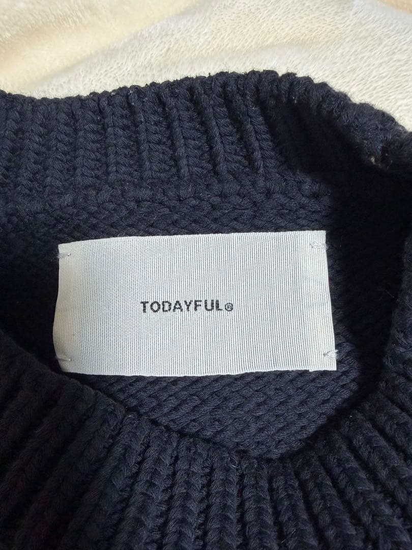 TODAYFUL Raglan Knit Pullover ブラック
