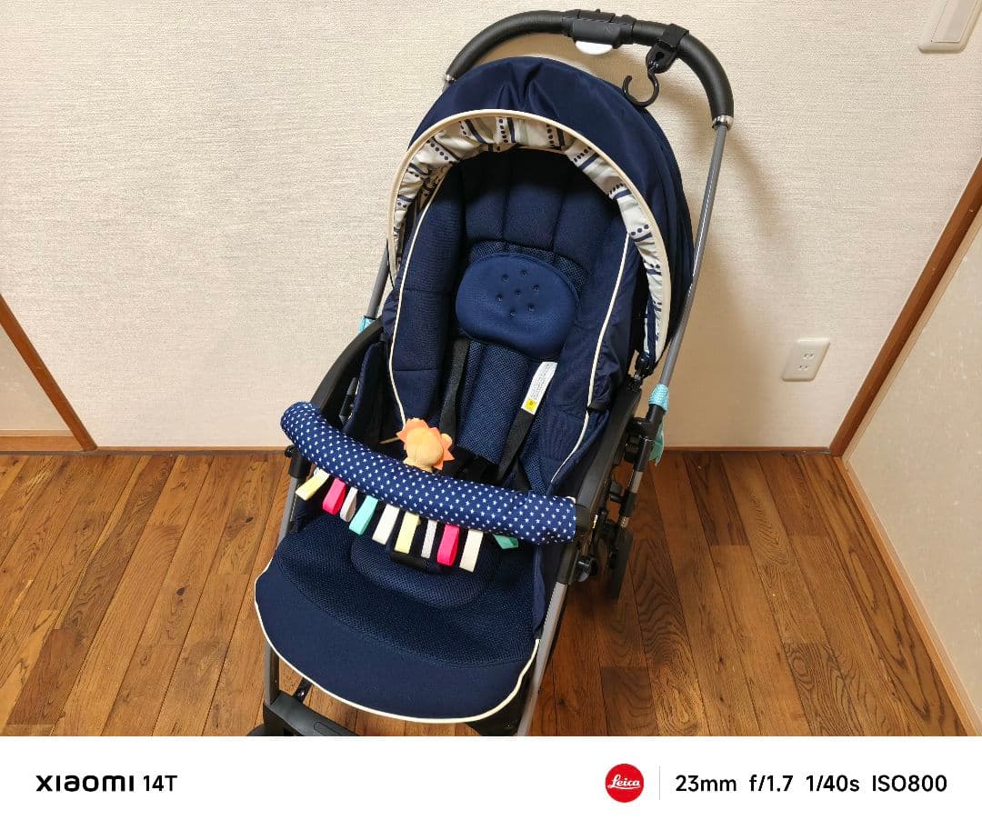 極美品 Aprica アップリカ ベビーカー ラクーナクッション ネイビー
