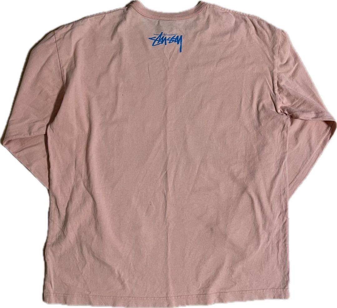 OLD STUSSY 00's ピンク ロングスリーブTシャツ L