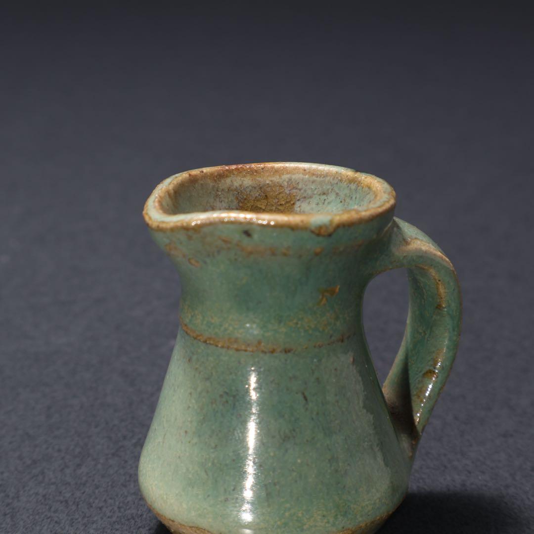 浜田庄司　青釉ミルクピッチャー　人間国宝　R1611K3