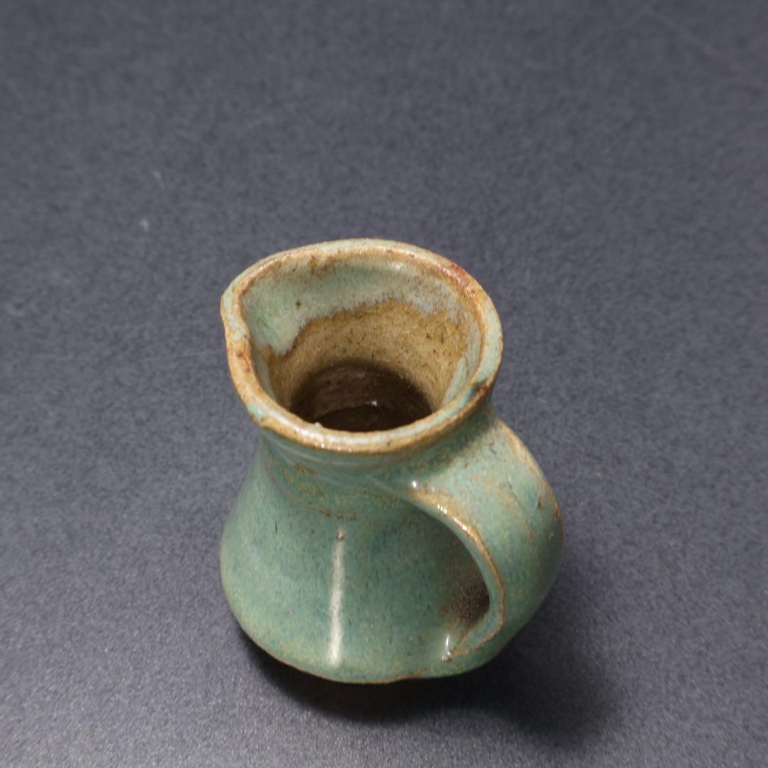 浜田庄司　青釉ミルクピッチャー　人間国宝　R1611K3