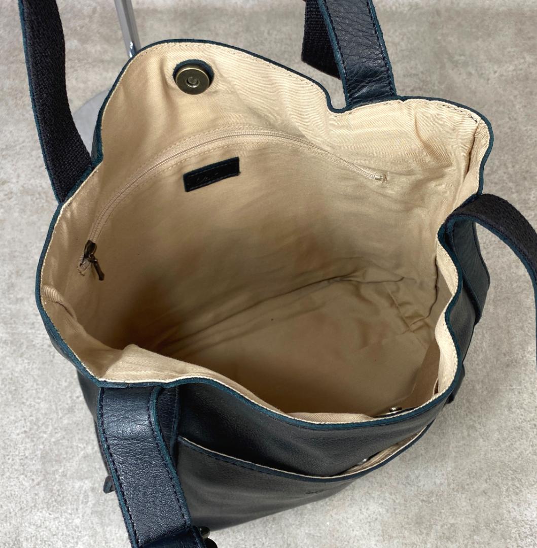 【未使用】 Dakota ダコタ ラポール 牛革 日本製 トートバッグ ブラック