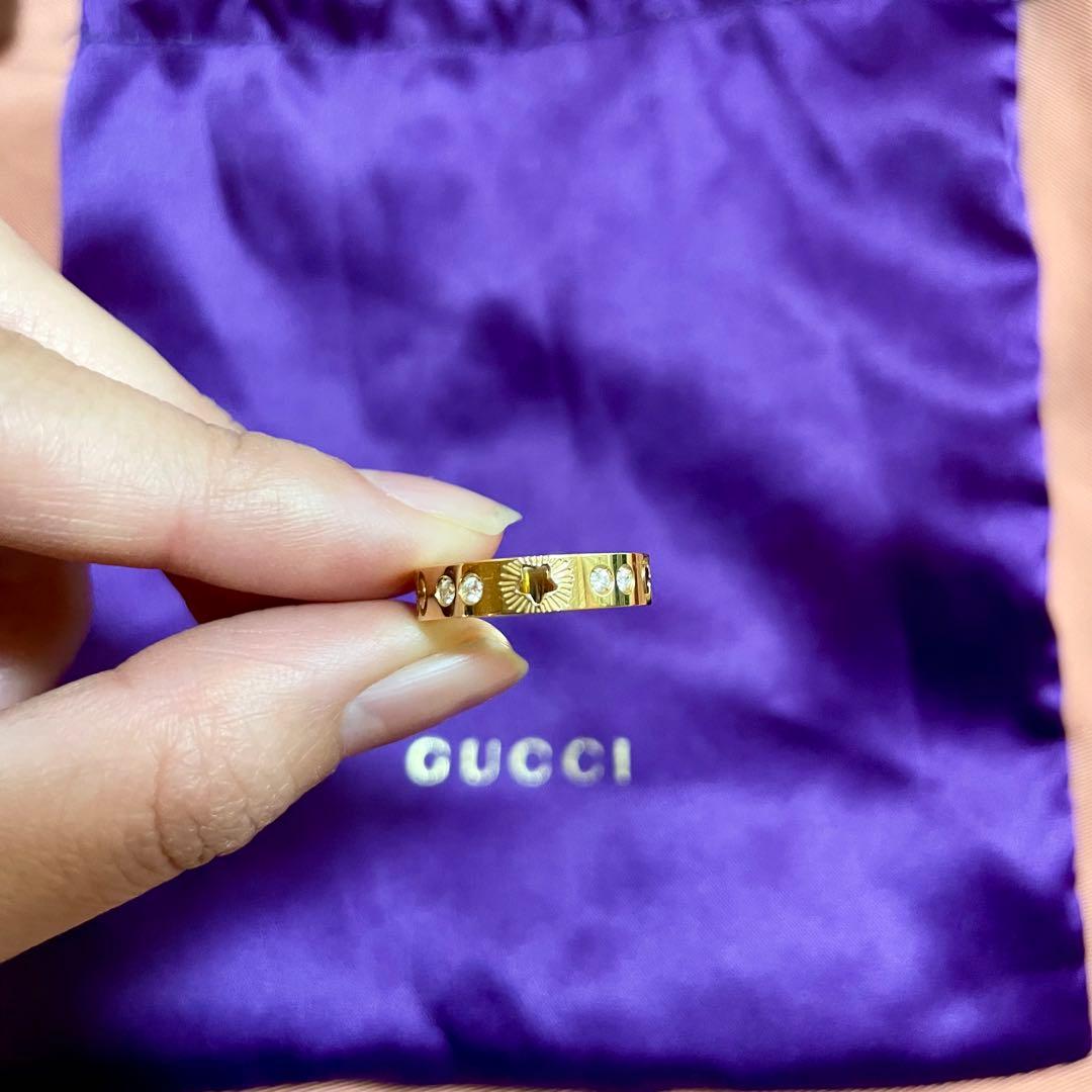 【bear.T】GUCCI グッチゴールド スターダイヤモンド リング