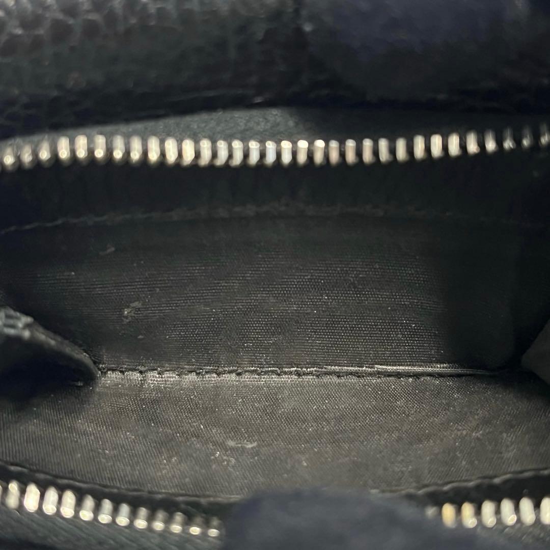 希少✨グッチ 三つ折り財布 GGマーモント モノクローム レザー ブラック