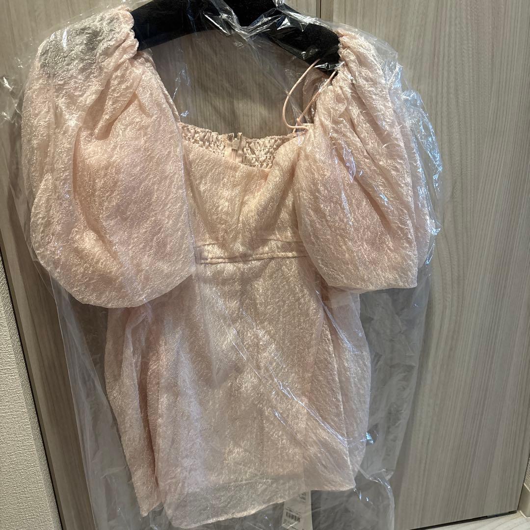 【LILY BROWN 】3wayシアージャガードペプラムブラウス