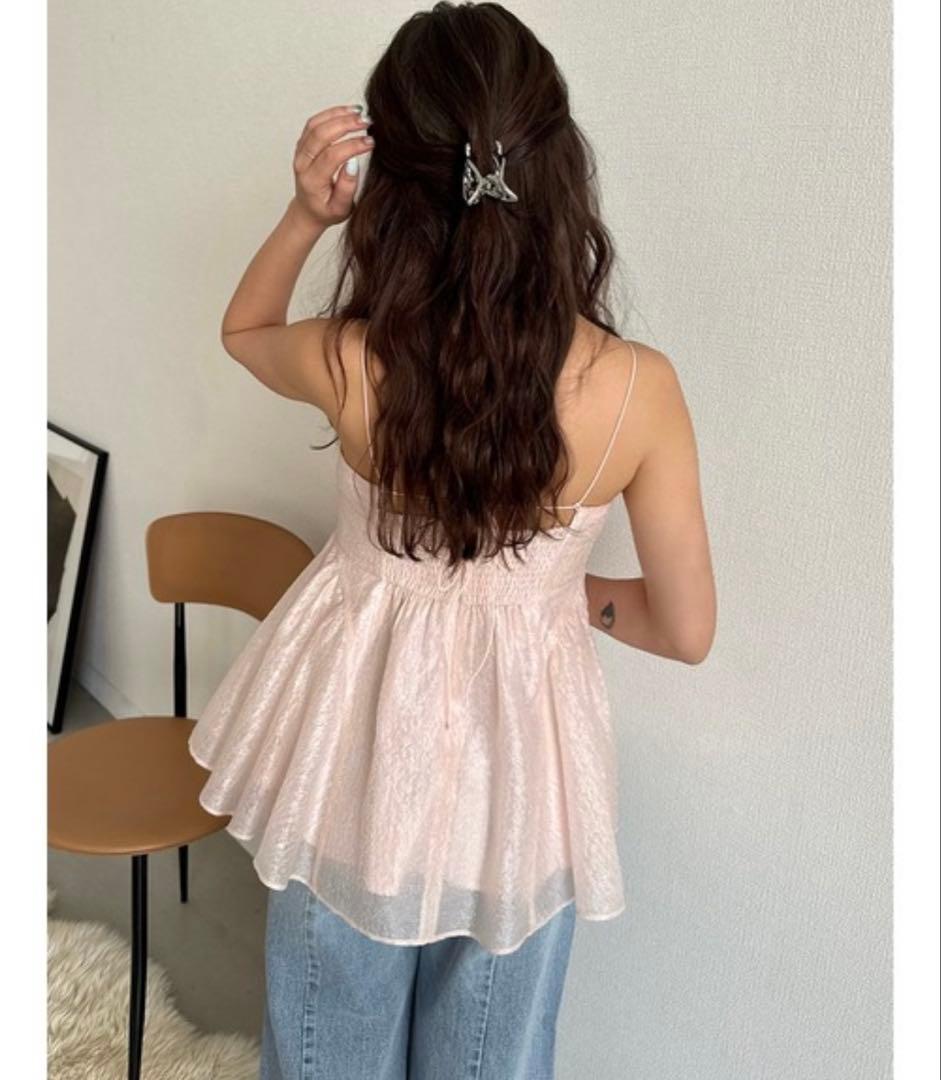 【LILY BROWN 】3wayシアージャガードペプラムブラウス