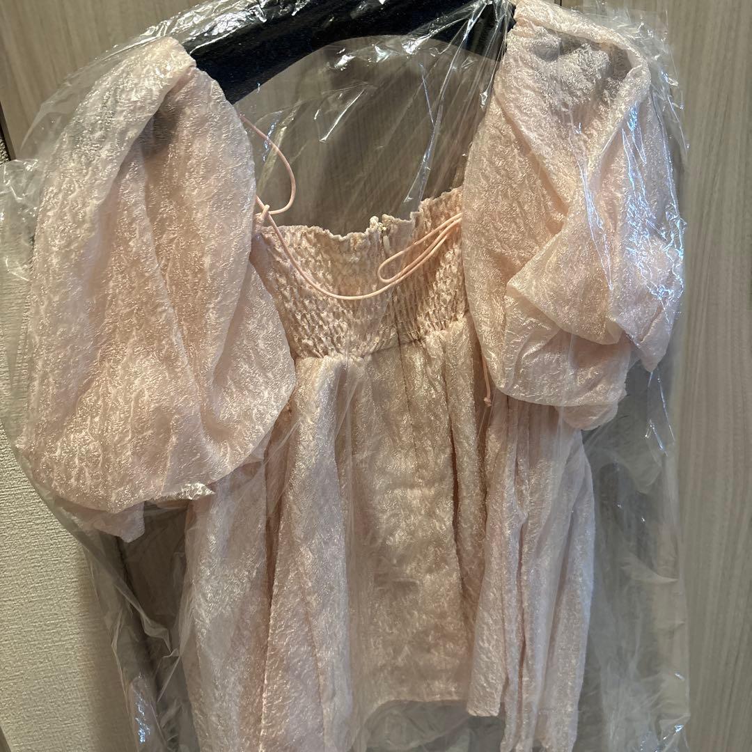 【LILY BROWN 】3wayシアージャガードペプラムブラウス