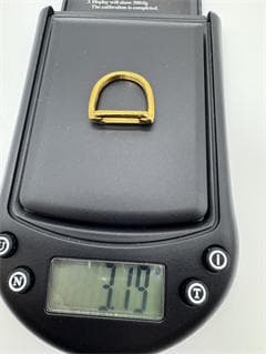 K18ゴールドオープンリング モダンデザイン3.19g 11号