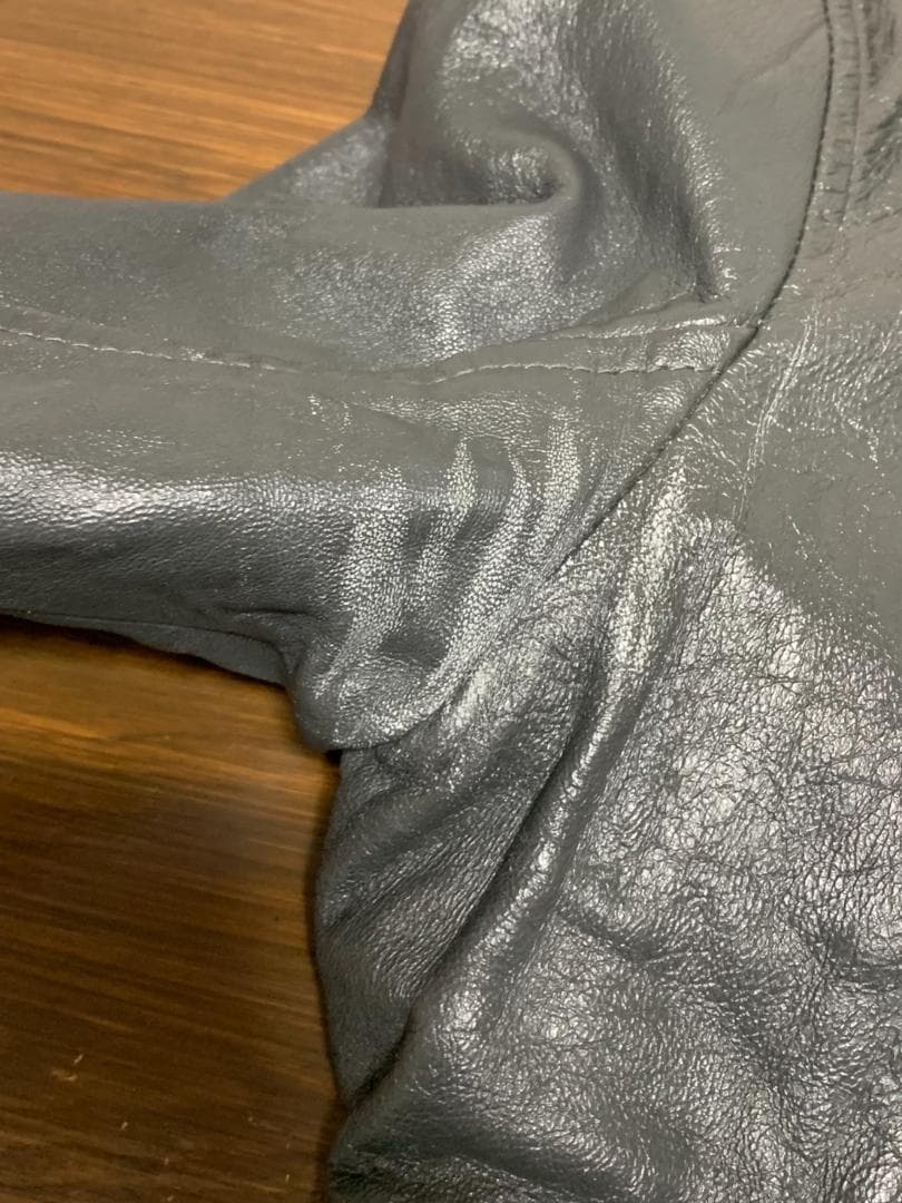 [00s EKAM] 別注 ライダース レザージャケット S 羊革 グレー