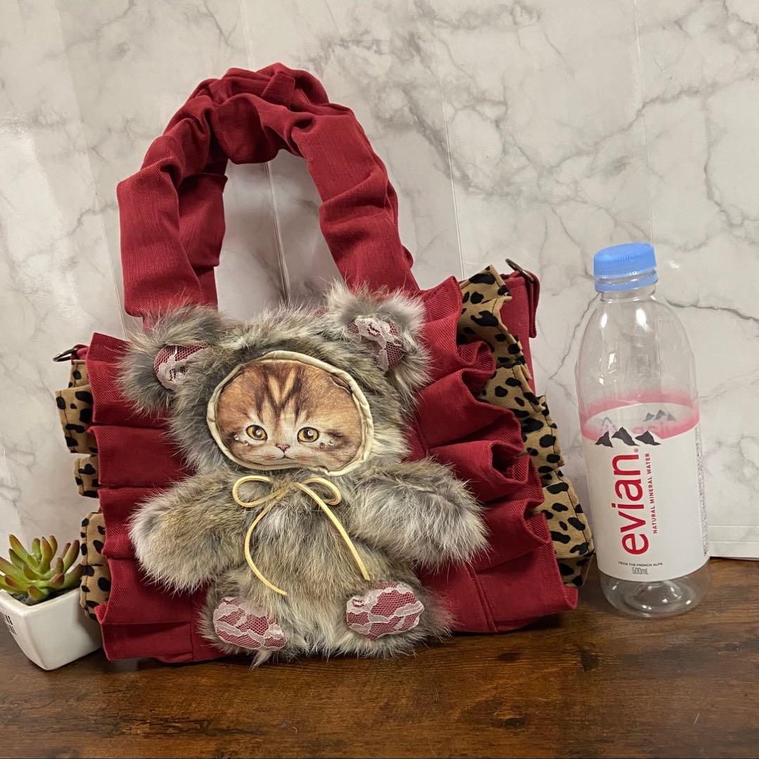 さ*ー様 コヤンイサムチョン【フリルバッグ】 デニムリメイク 猫バッグ ラビット