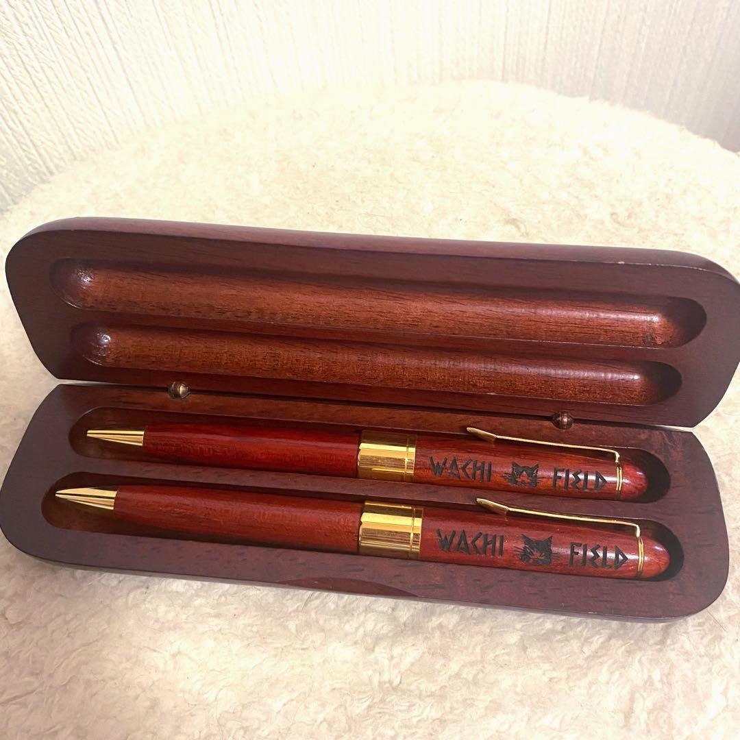 わちふぃーるど　木製　ボールペン　シャープペン　ペンケース　3点セット