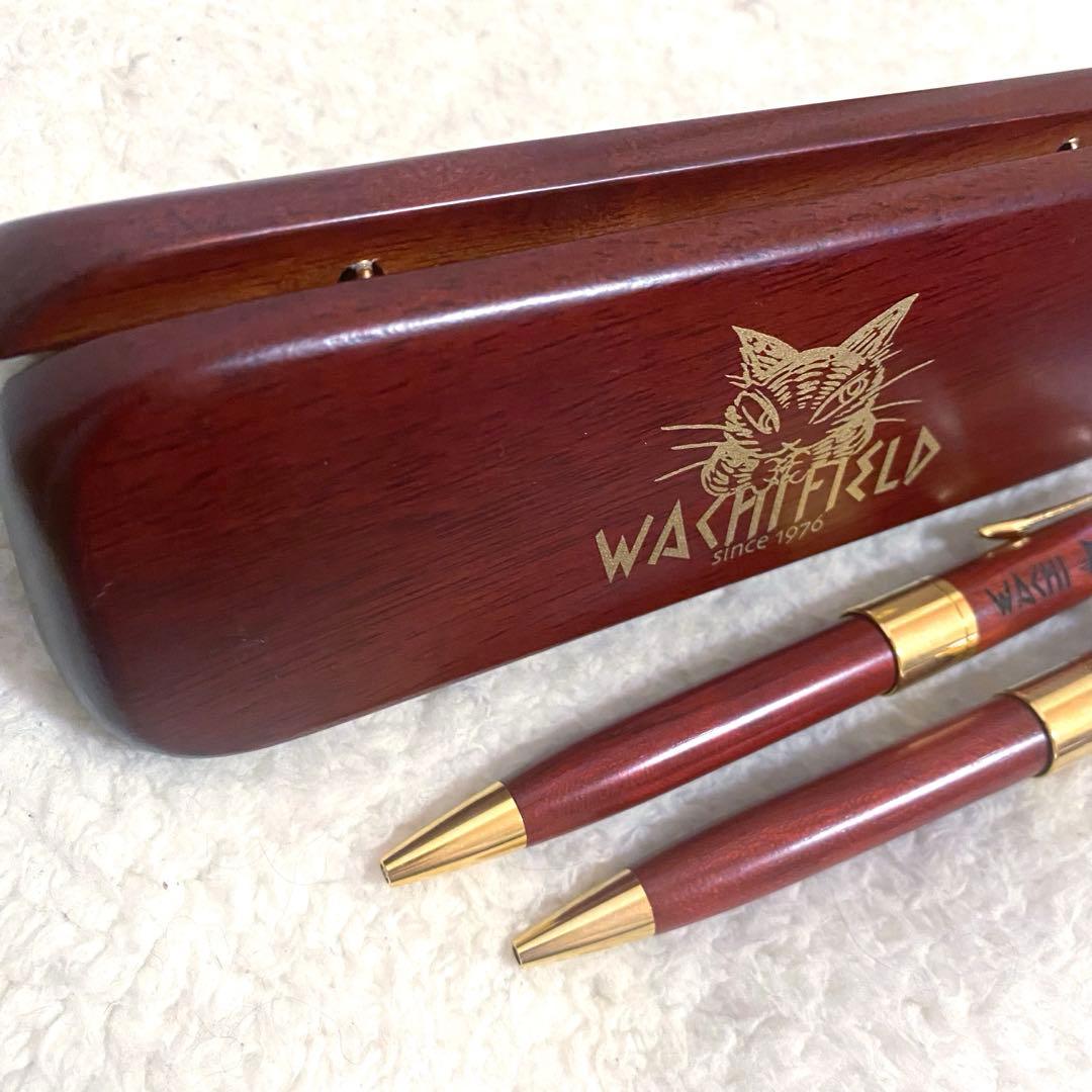 わちふぃーるど　木製　ボールペン　シャープペン　ペンケース　3点セット