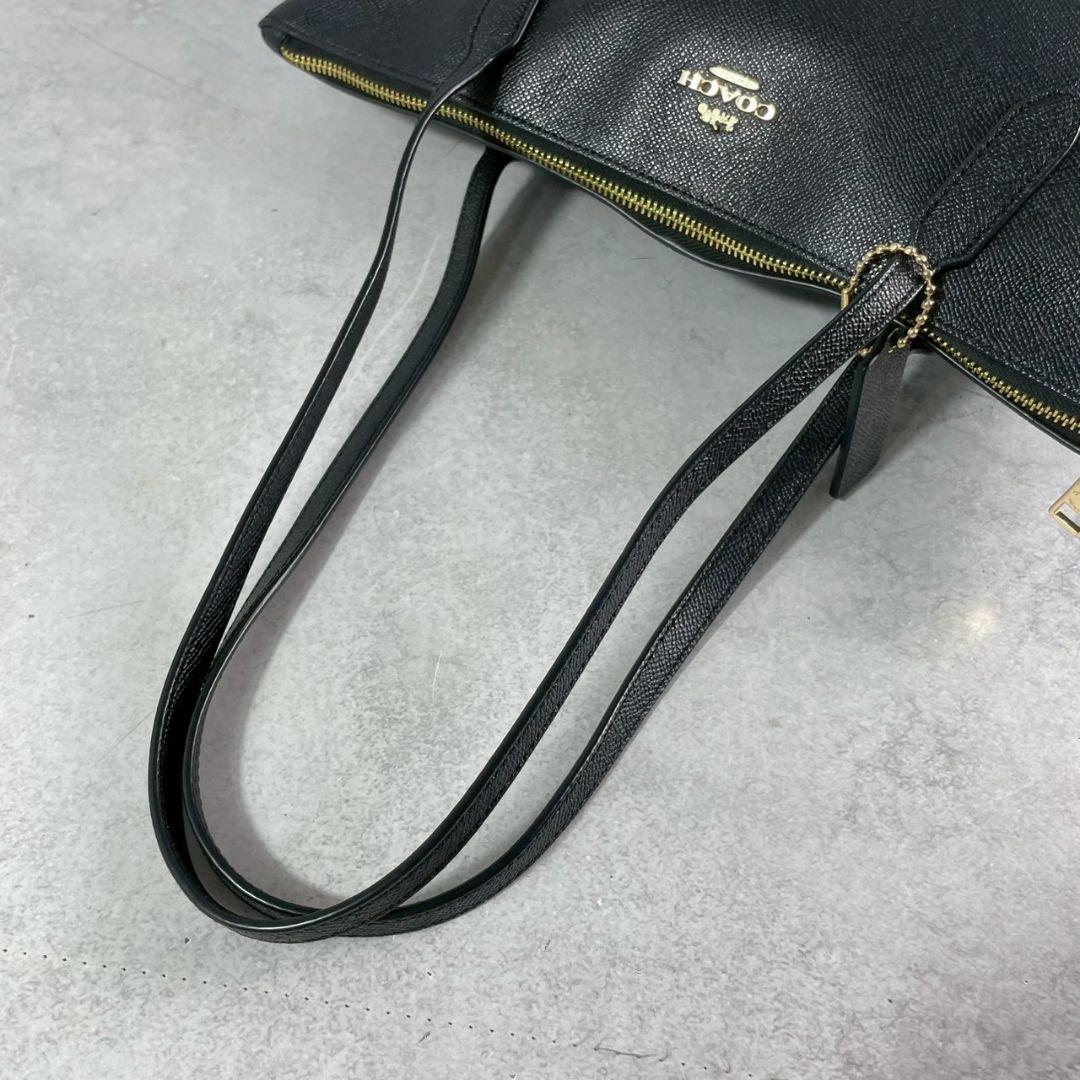 極美品 コーチ シティ トートバッグ ビジネスバッグ ジップ 本革 A4可 黒