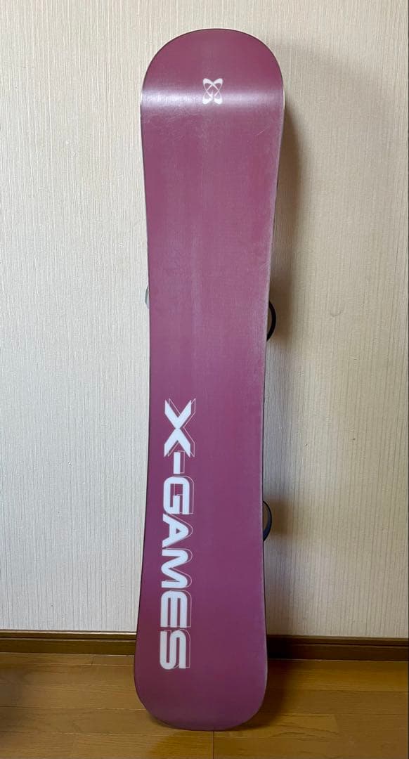 X-GAMES スノーボード板 146cm ビンディング付き エッジにサビあり