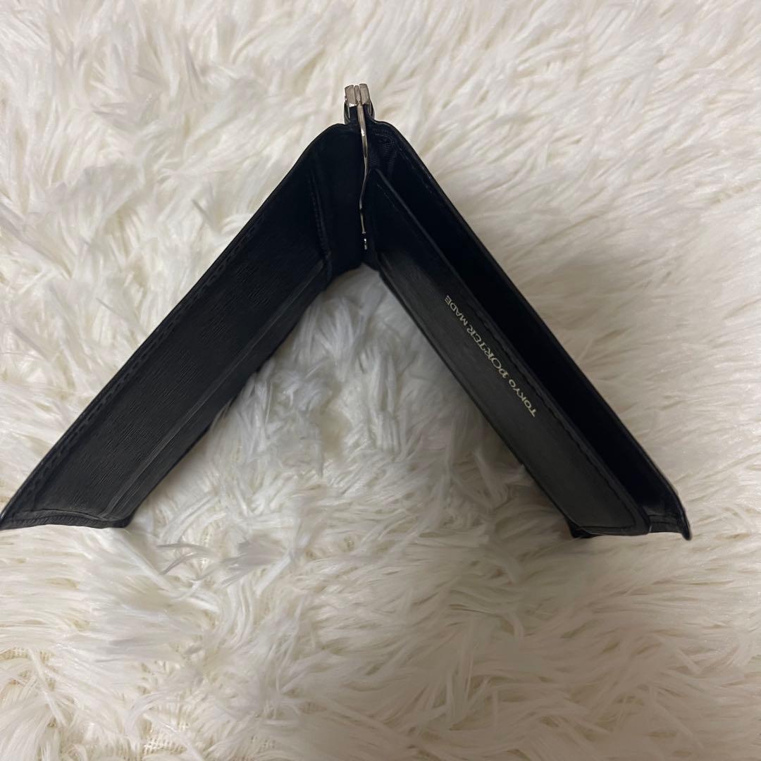 人気　PORTER ポーター　レザーマネークリップ ブラック