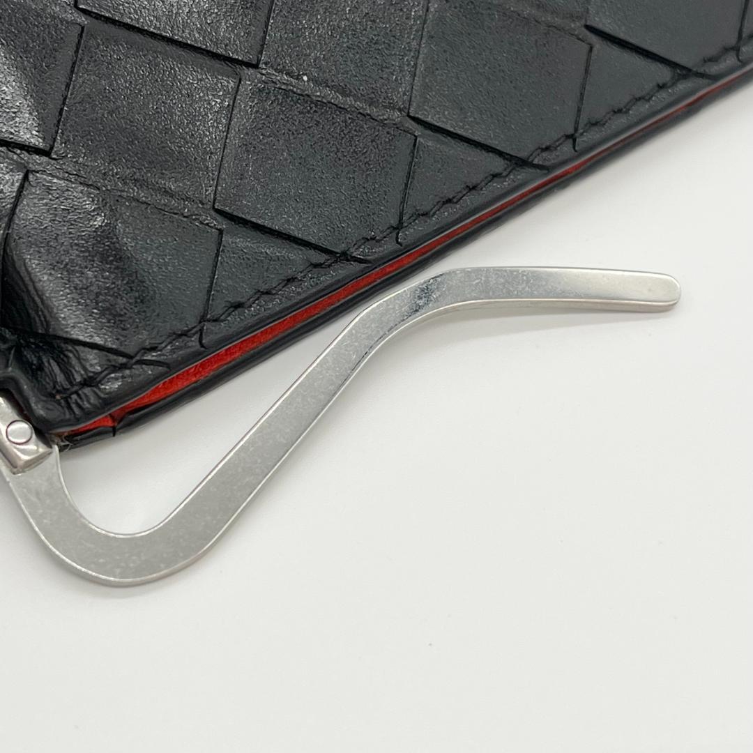 ボッテガヴェネタ　マネークリップ　イントレチャート　ブラック　箱保存袋