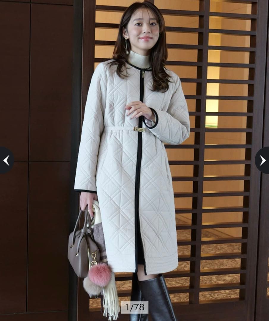 キルティング中綿ミドルコート　ジャスグリッティー