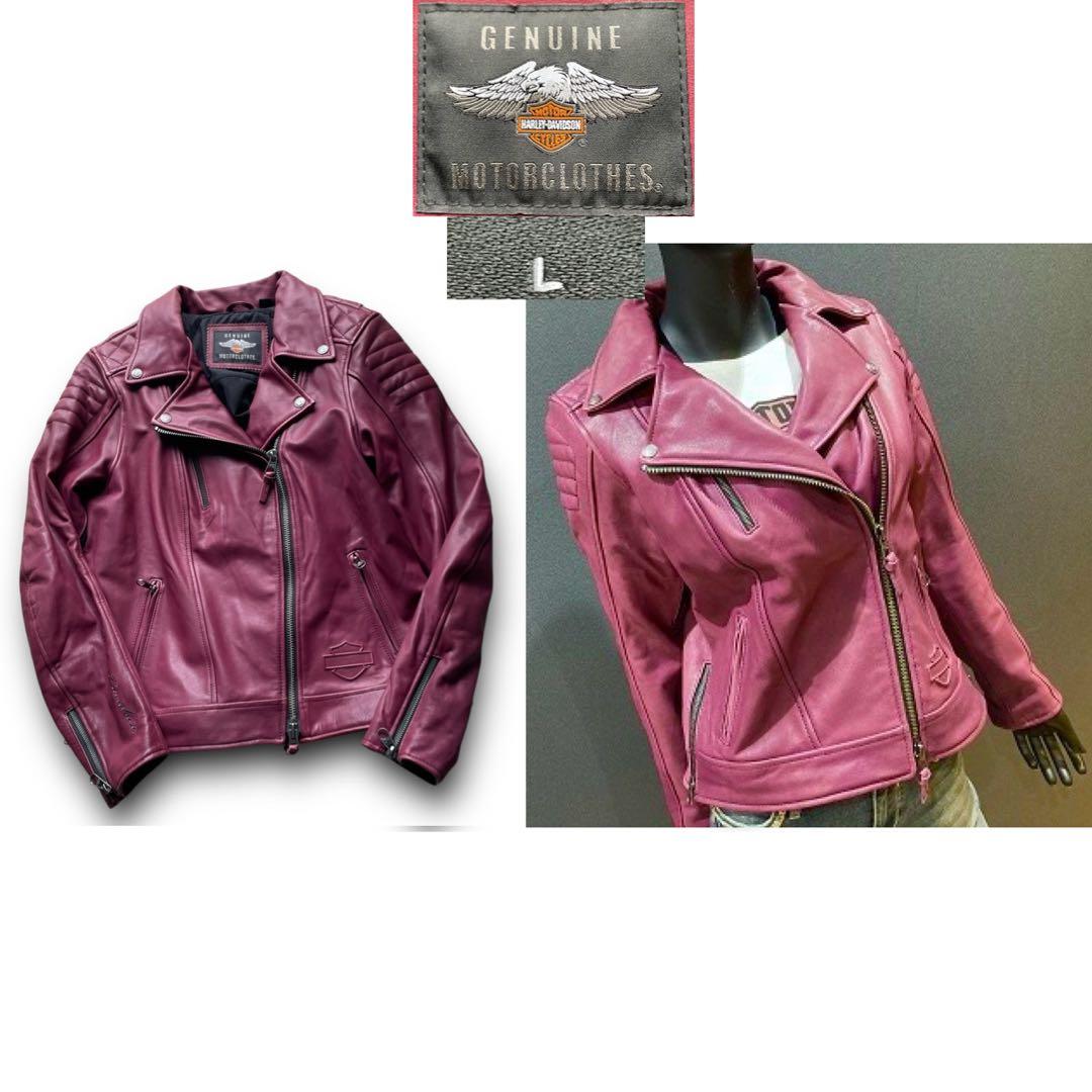 美品 定価111,731円 レディース ハーレーダビットソン レザーライダースL