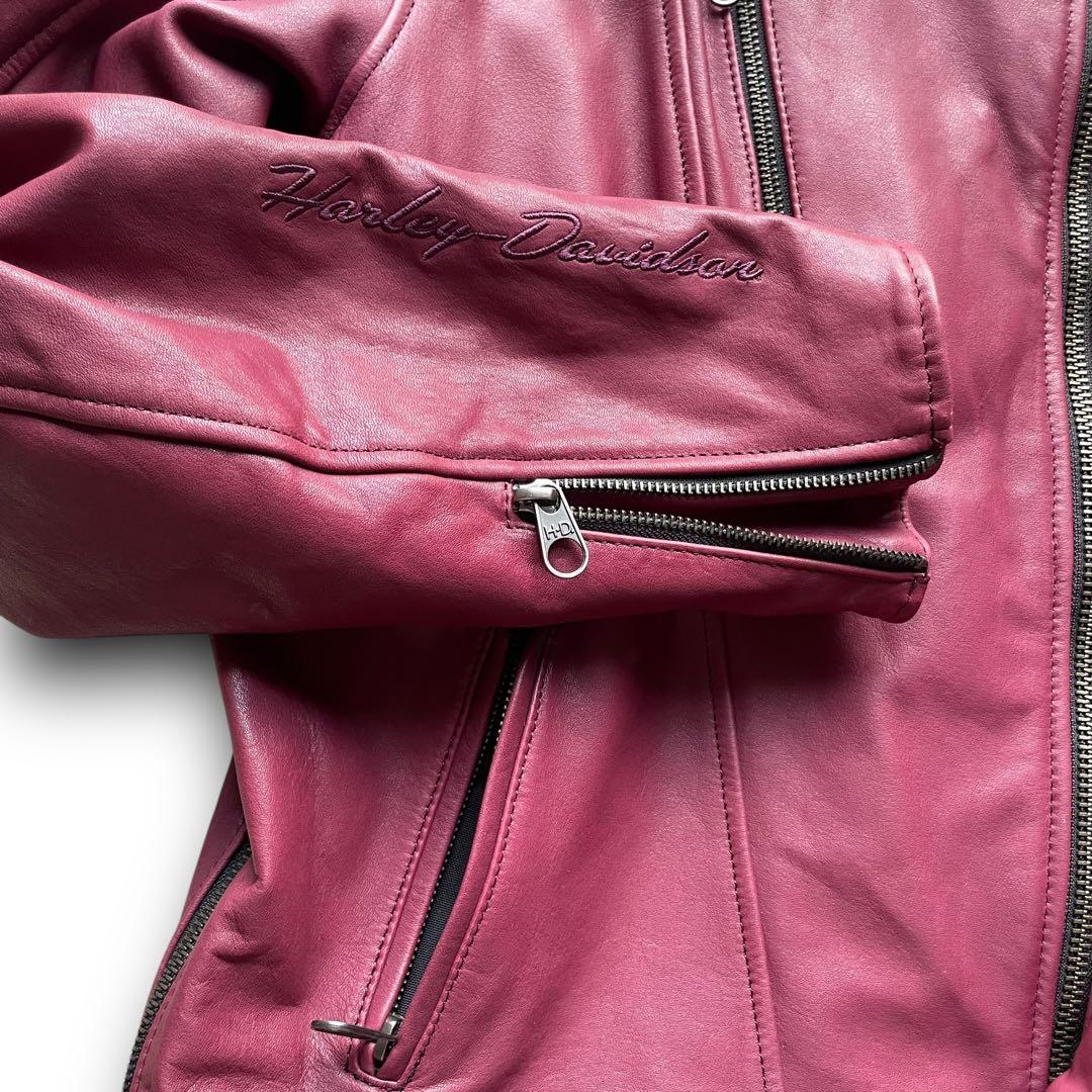 美品 定価111,731円 レディース ハーレーダビットソン レザーライダースL