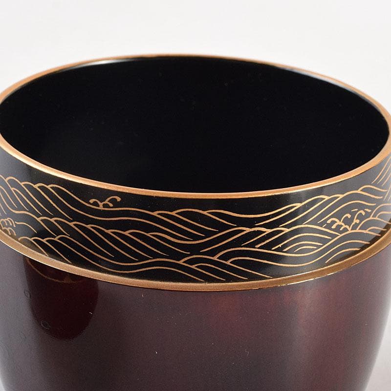 次吉。　茶道具　中村宗悦作　即中斎好　神路山　大棗　共布共箱　V　8316