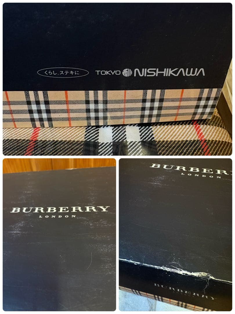 未使用【BURBERRY】シルク掛布団　手挽き真綿　東京西川製　がわ綿　希少