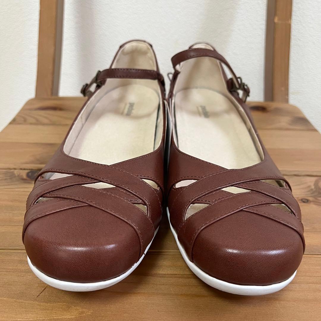 極美品✨ pedela ペダラ　アシックス　パンプ　アンクルストラップ　24.5