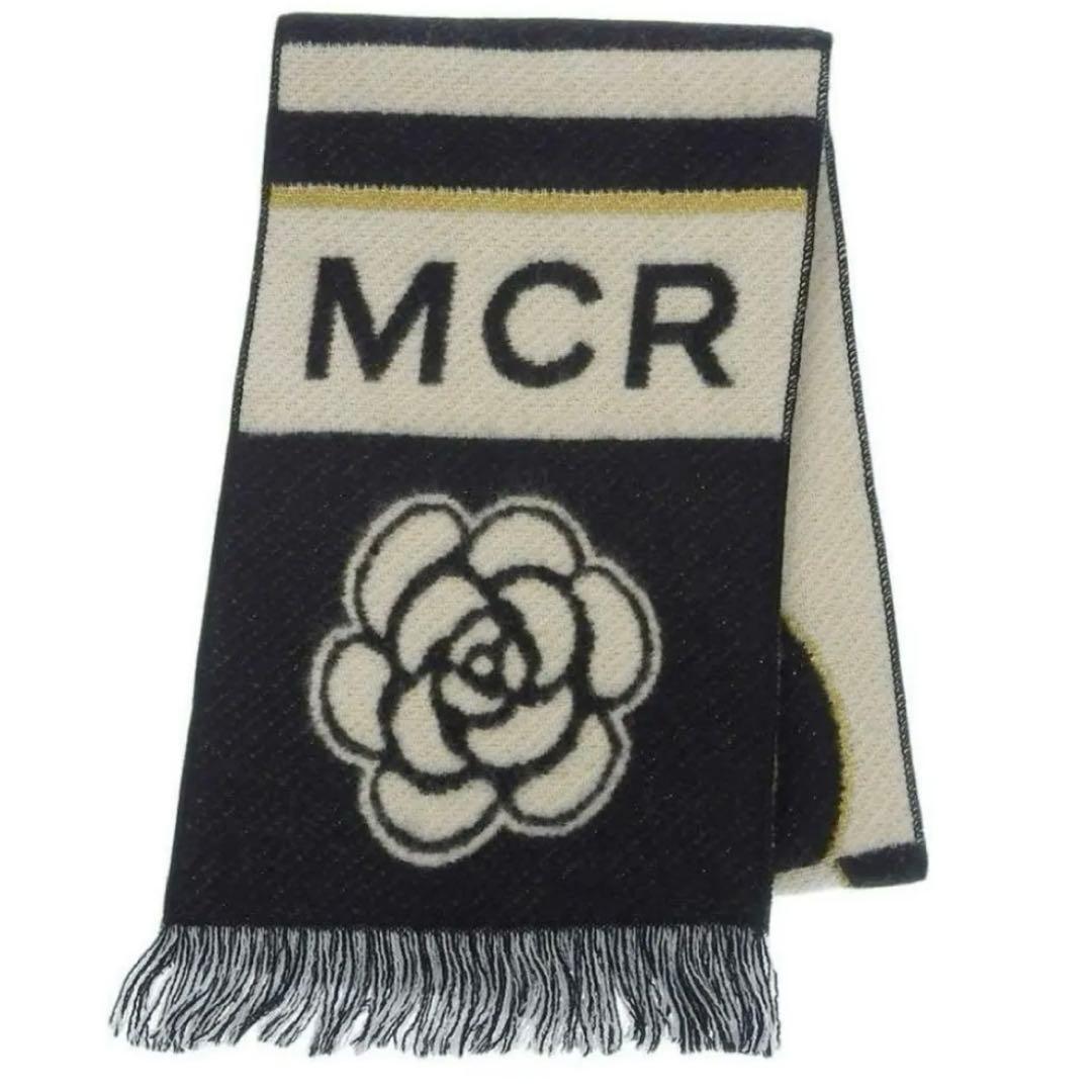 美品 レア ココマークMCRマフラー ブラック アイボリー CHANEL