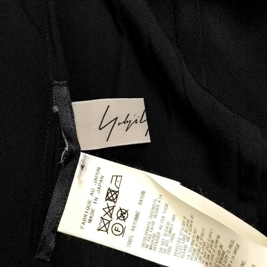 美品 ヨウジヤマモト 長袖 レーヨンシャツ ロング丈 1 10-24113003