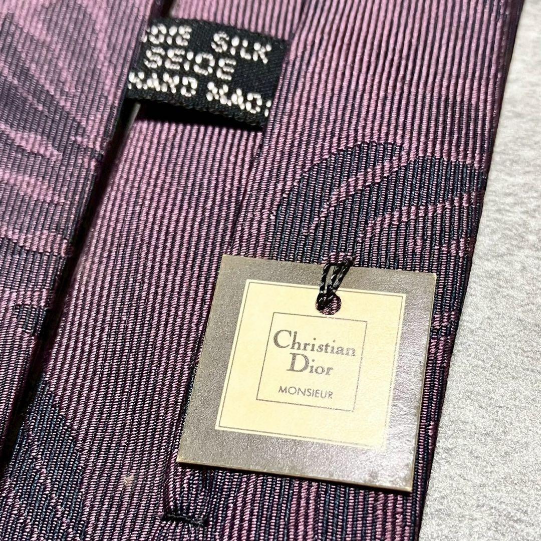 未使用品　クリスチャンディオール　ネクタイ　ボタニカル　花柄　フラワー　光沢感