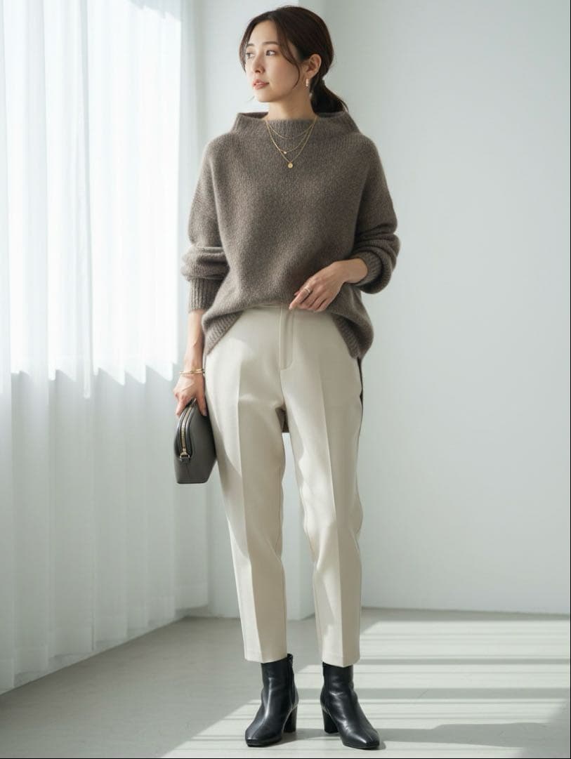 アパルトモン ドゥーズィエムクラス ボトルネック モヘアニット モカ 完売