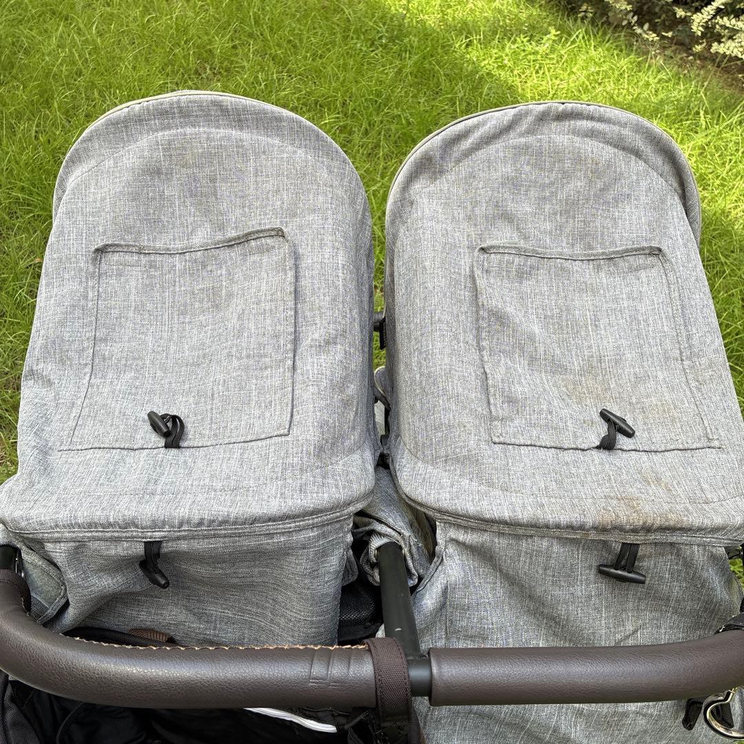 ✨エアバギーココダブルフロムバース✨　グレー 双子 年子 バギー ベビーカー