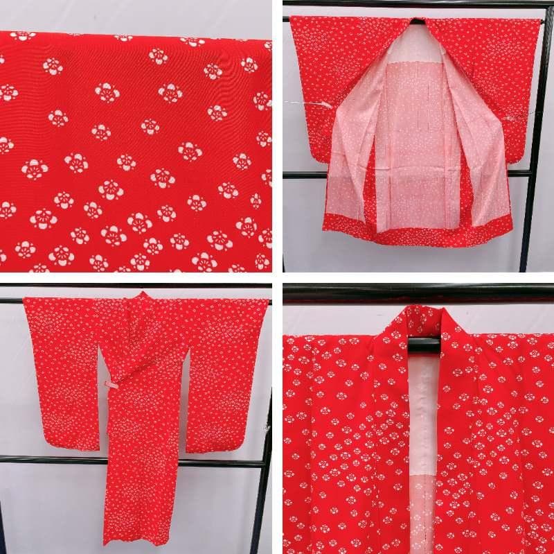 ★4021★ 子供着物 七五三 女の子 四つ身 襦袢付き