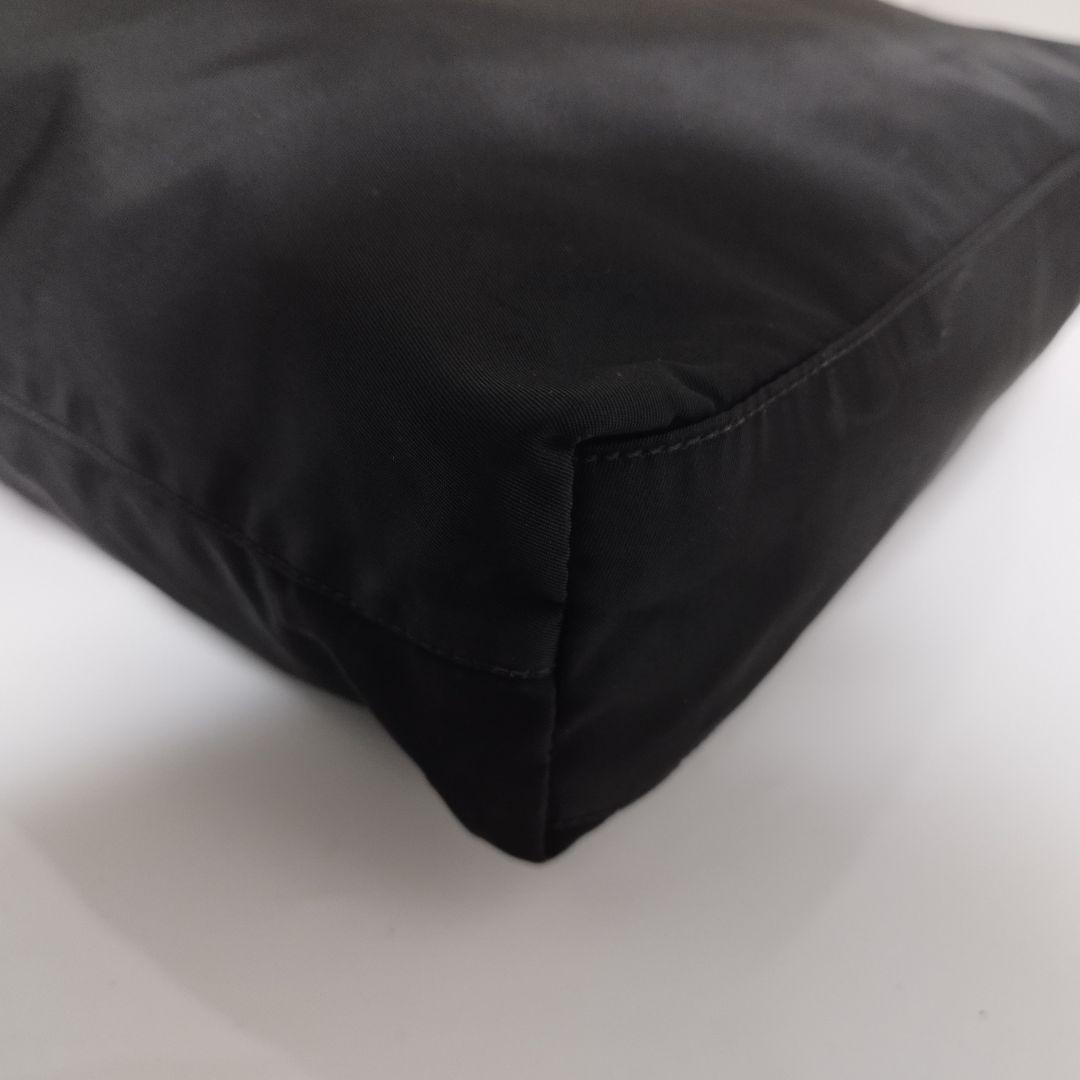 美品☆　プラダ　トートバッグ　ビジュー　レザープレート　肩掛け　ナイロン