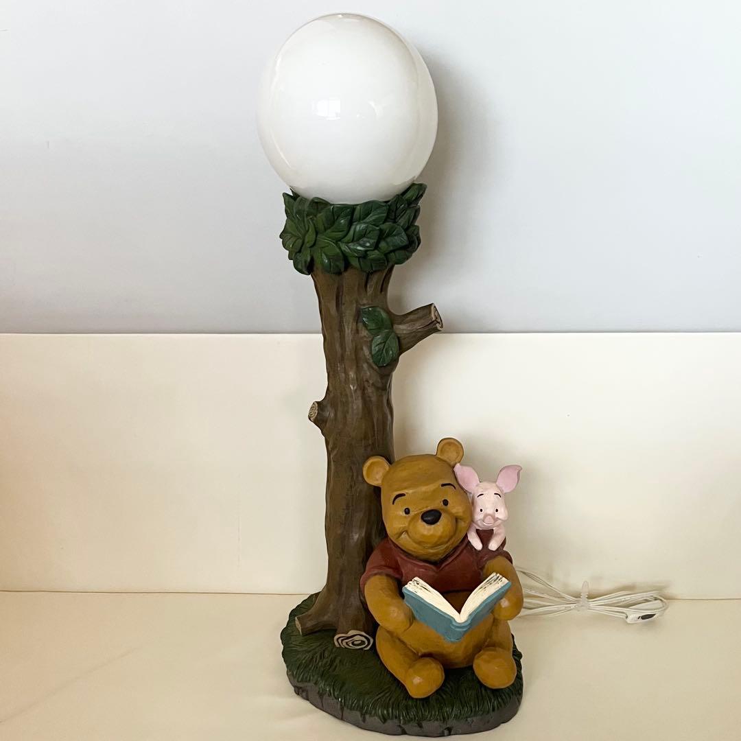 【Disney】プーさん ピグレット　陶磁器　スタンドライト　照明　キャラクター