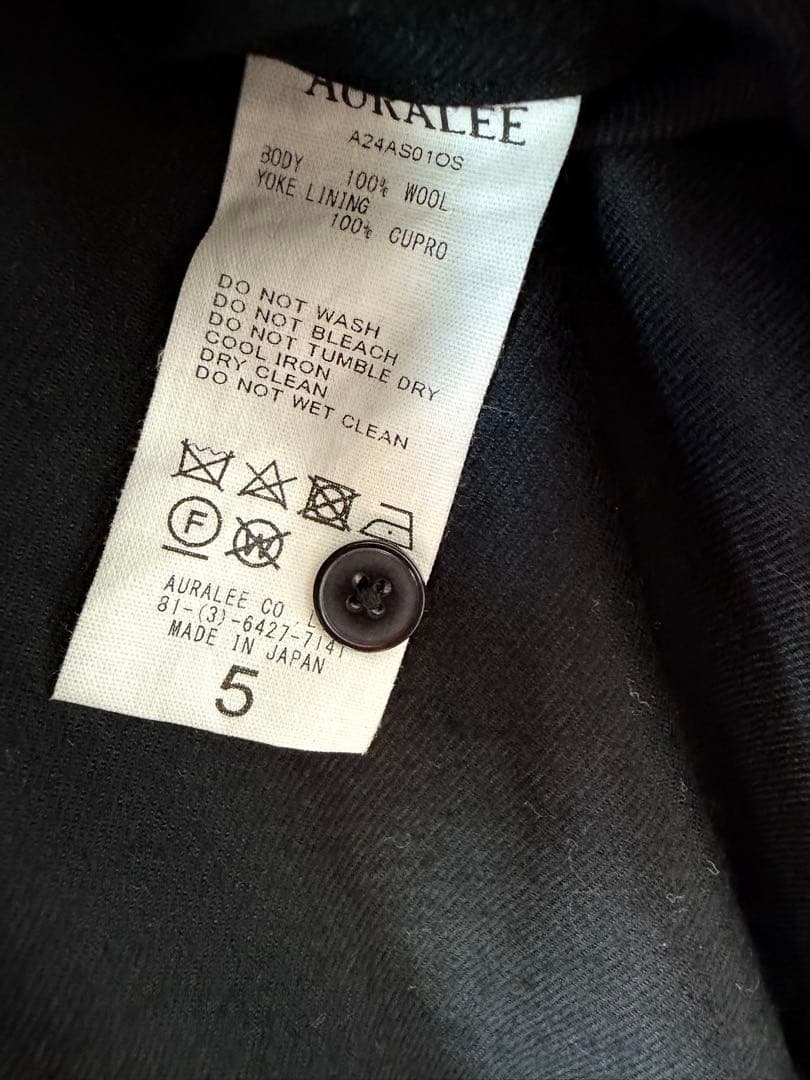 AURALEE 24aw ウールシャツ　サイズ5