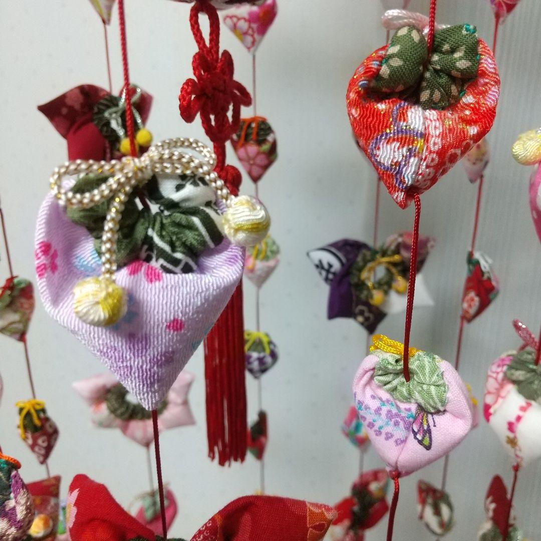 10連 102個 艶やか♪華やか♪ちりめん細工 つるし飾り 80cm