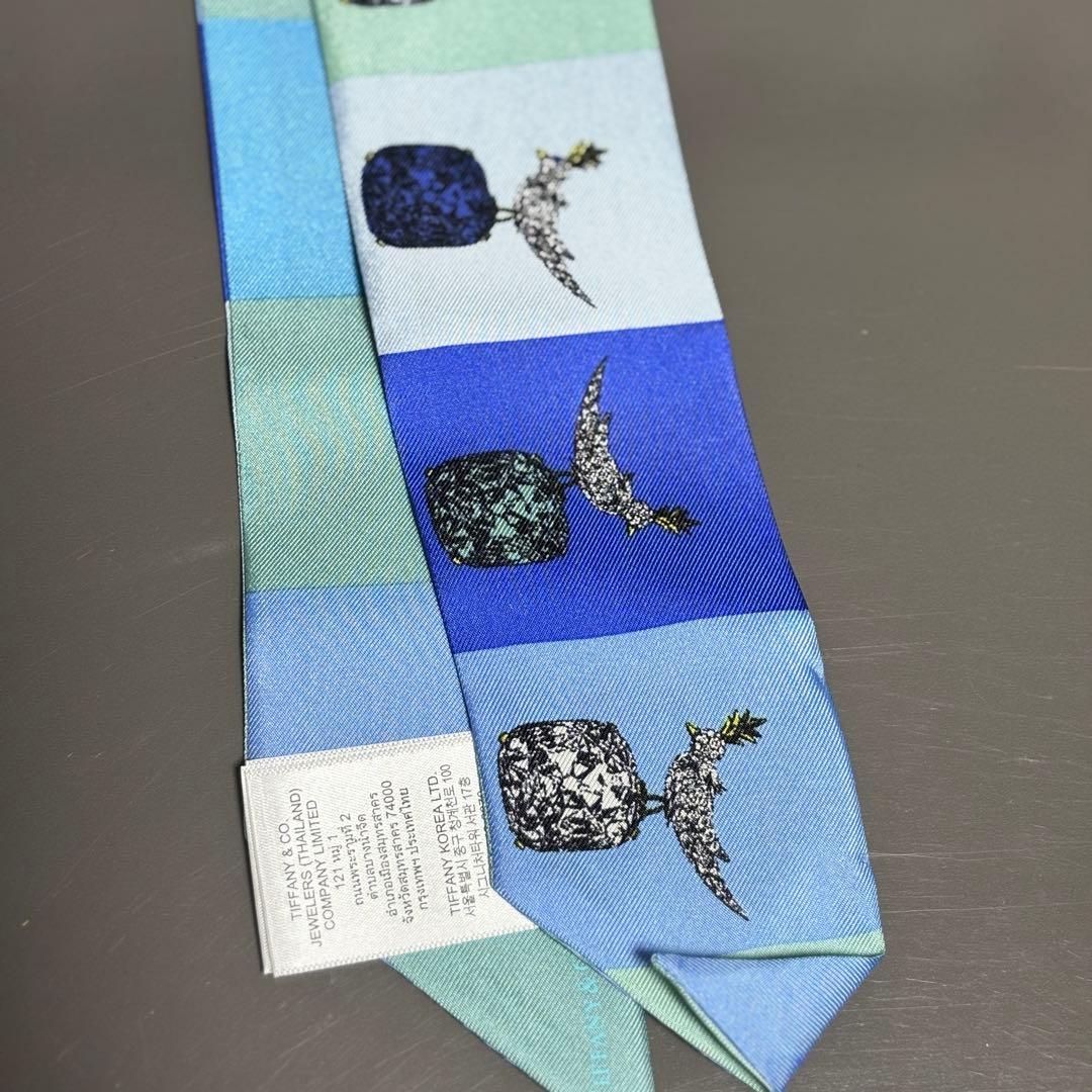 【Tiffany & Co. 】バード オン ア ロック リボン スカーフ