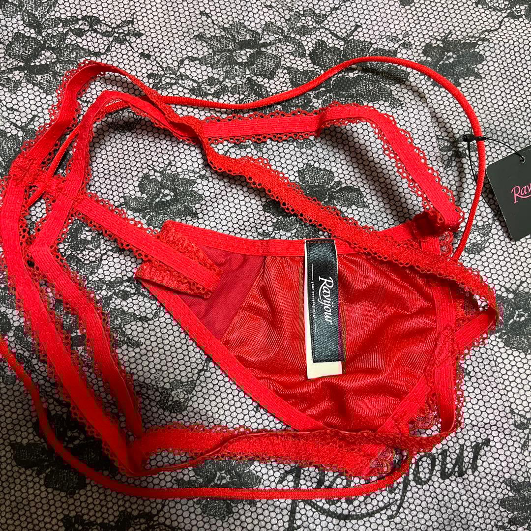 ☆Ravijour☆廃盤ラメ入☆RED☆D65-70 3連Tバック☆セット