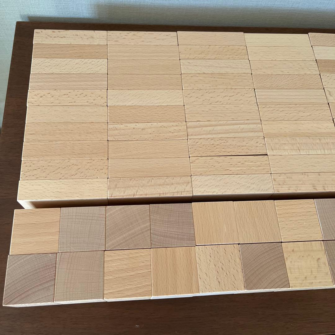 小さな大工さん 積み木セット 直方体80個 立方体20個 40mm基尺