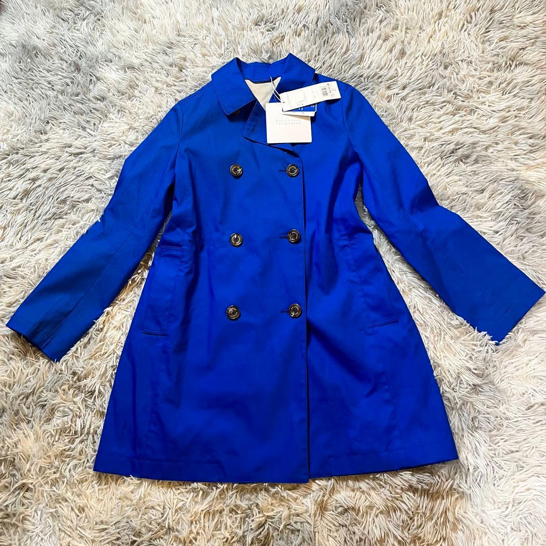 【新品】マッキントッシュ　フィロソフィー　ステンカラーコート ブルー