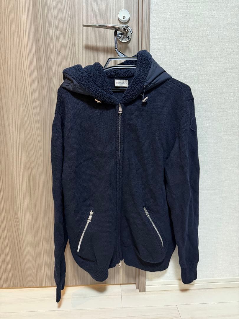 よ*。様 MONCLERウールニットジップアップパーカー 9B00016 778